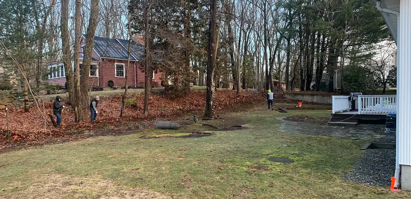 Before Vinyl Fence Yard Transformation